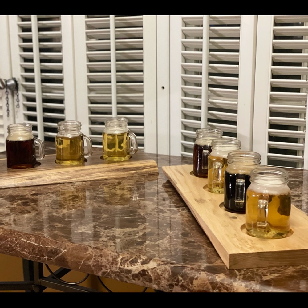Live edge beer flights